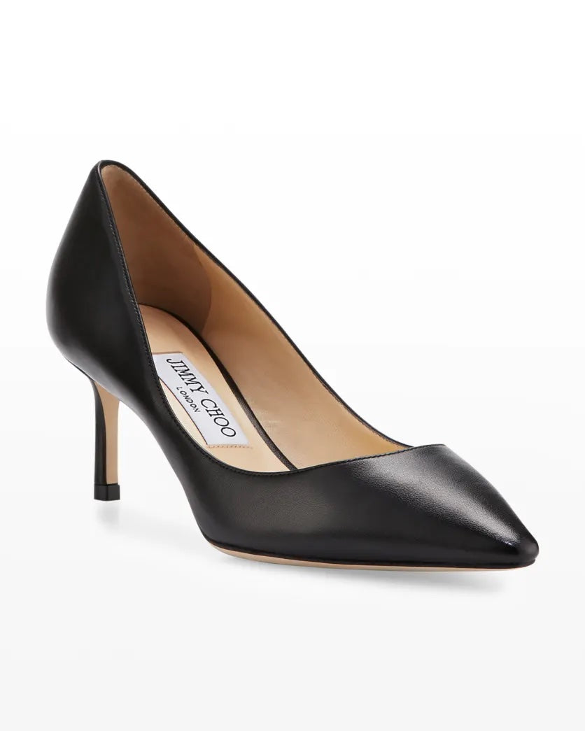 JIMMY CHOO ROMY 60 KIDS LEATHER PUMPS