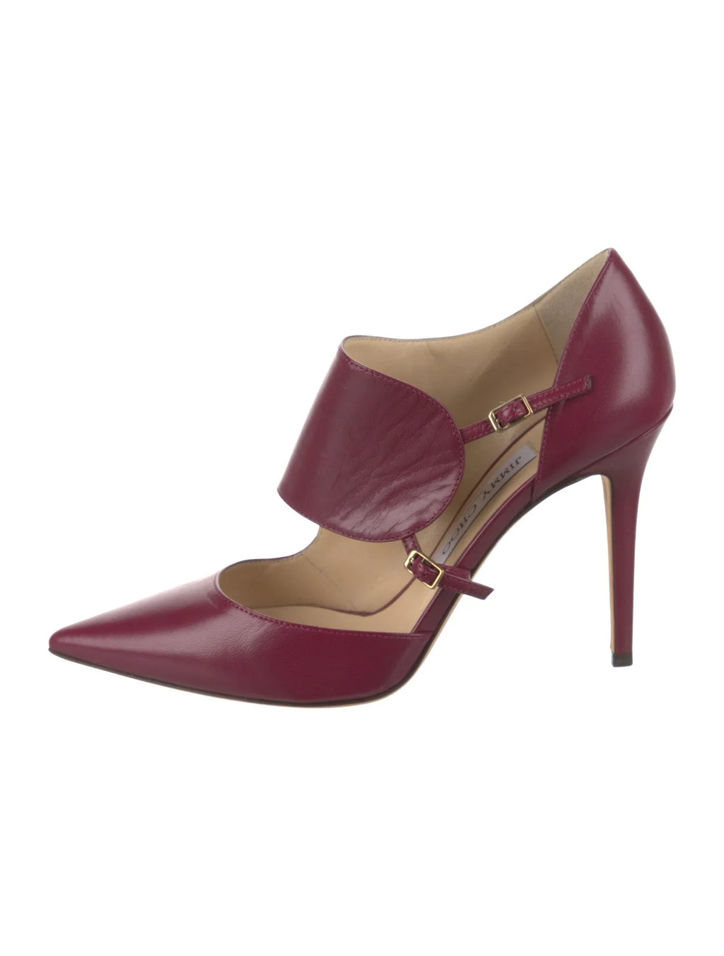 JIMMY CHOO LEATHER D'ORSAY PUMPS