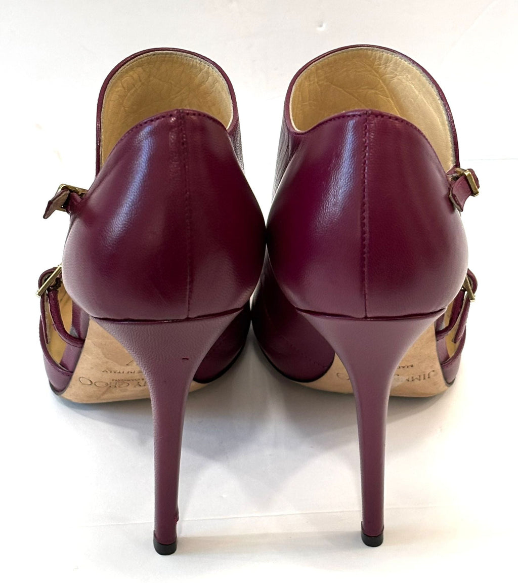 JIMMY CHOO LEATHER D'ORSAY PUMPS