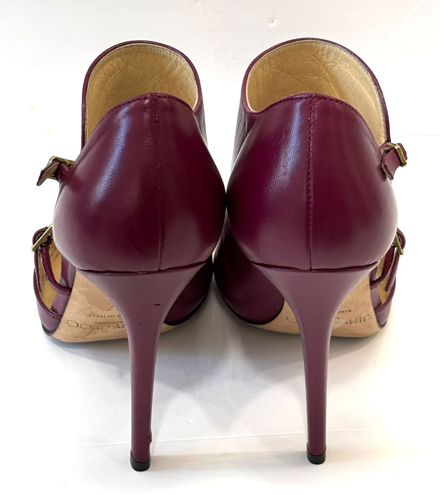 JIMMY CHOO LEATHER D'ORSAY PUMPS