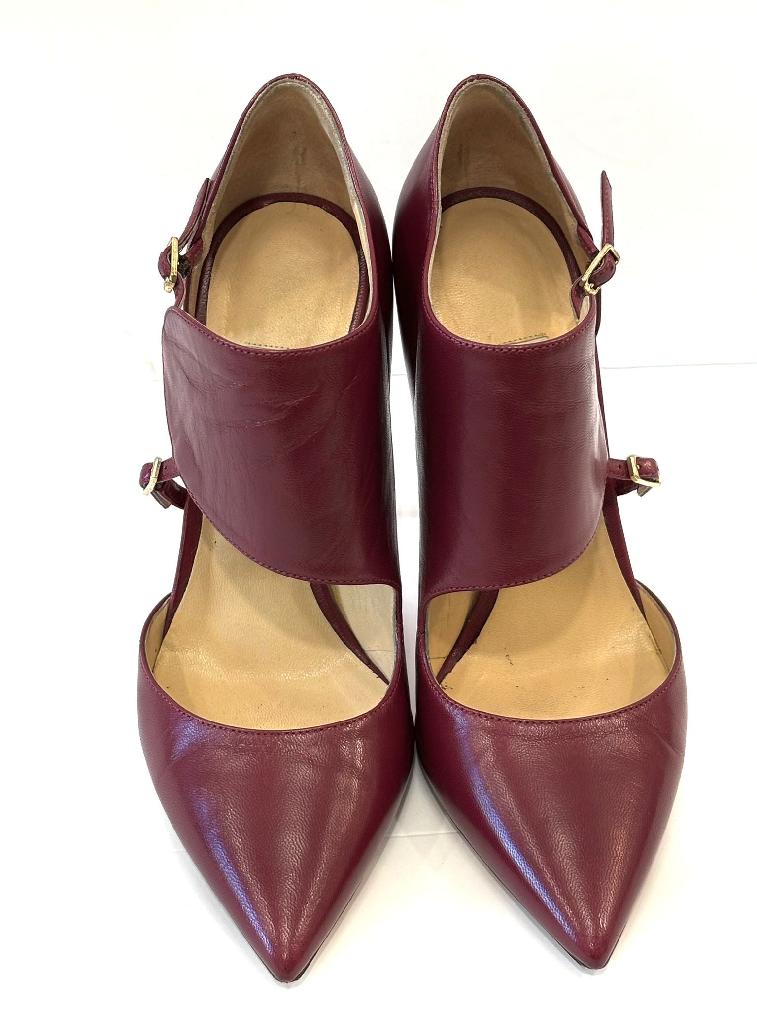 JIMMY CHOO LEATHER D'ORSAY PUMPS