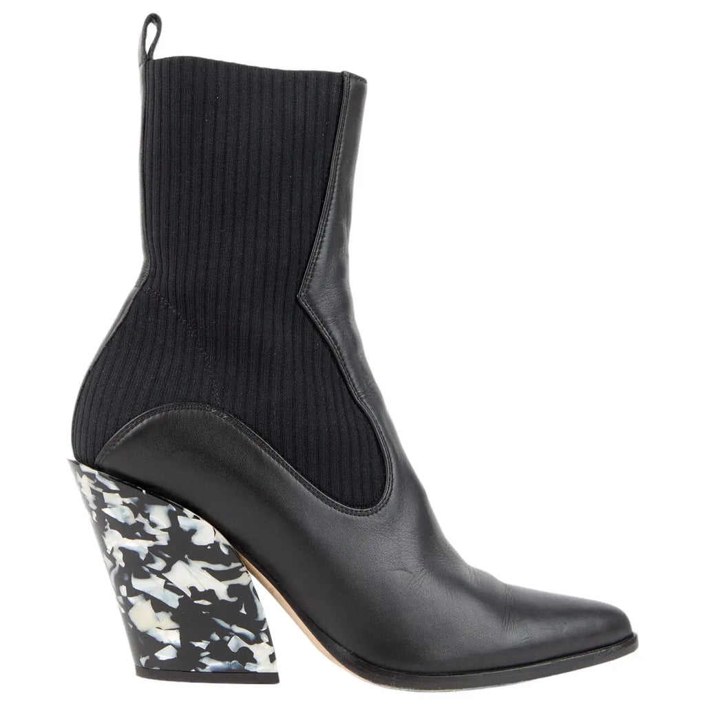 JIMMY CHOO LEATHER WESTERN BOOTS