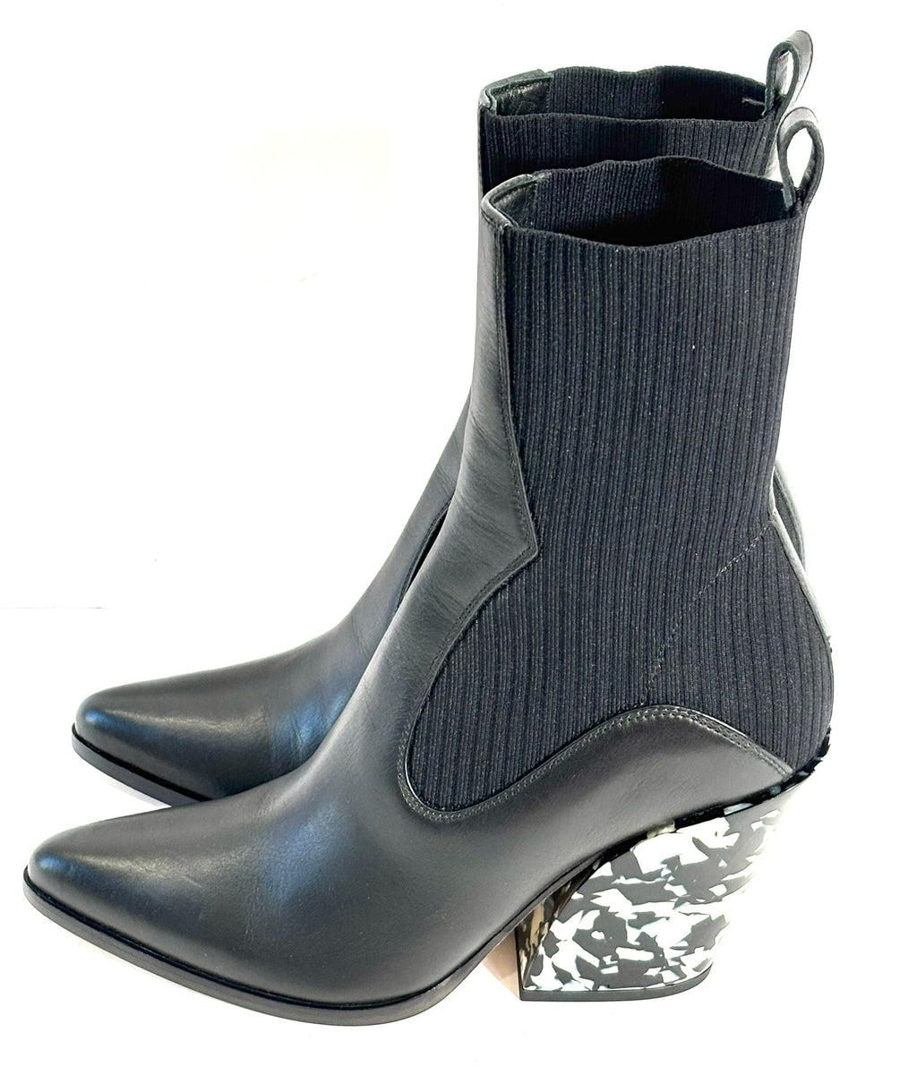 JIMMY CHOO LEATHER WESTERN BOOTS