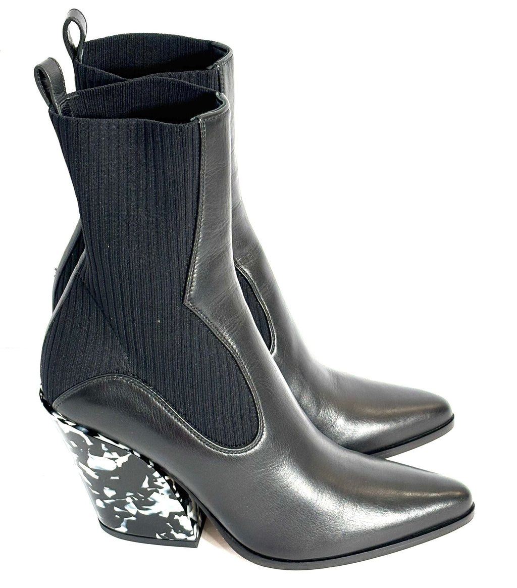 JIMMY CHOO LEATHER WESTERN BOOTS