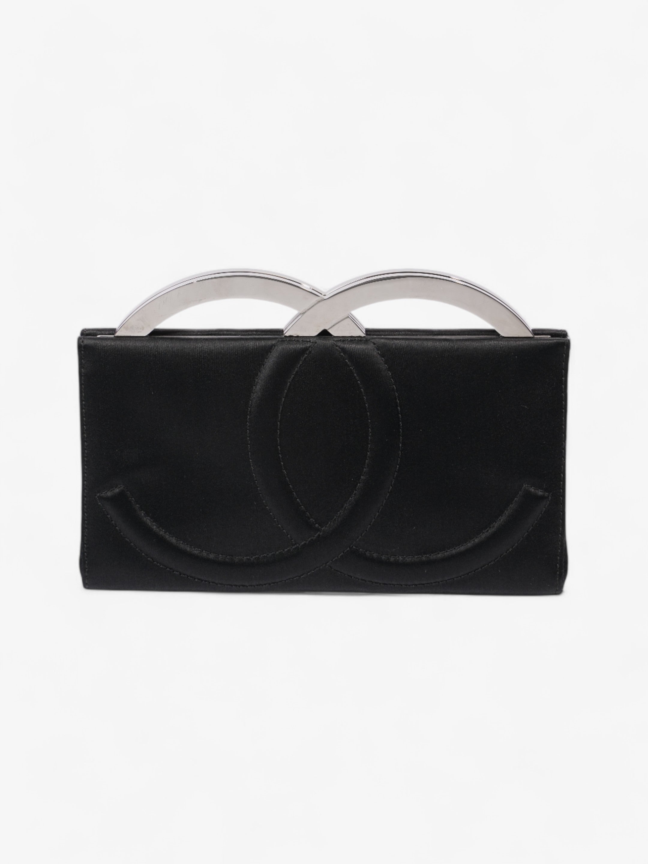 Chanel CC Clutch Black Satin