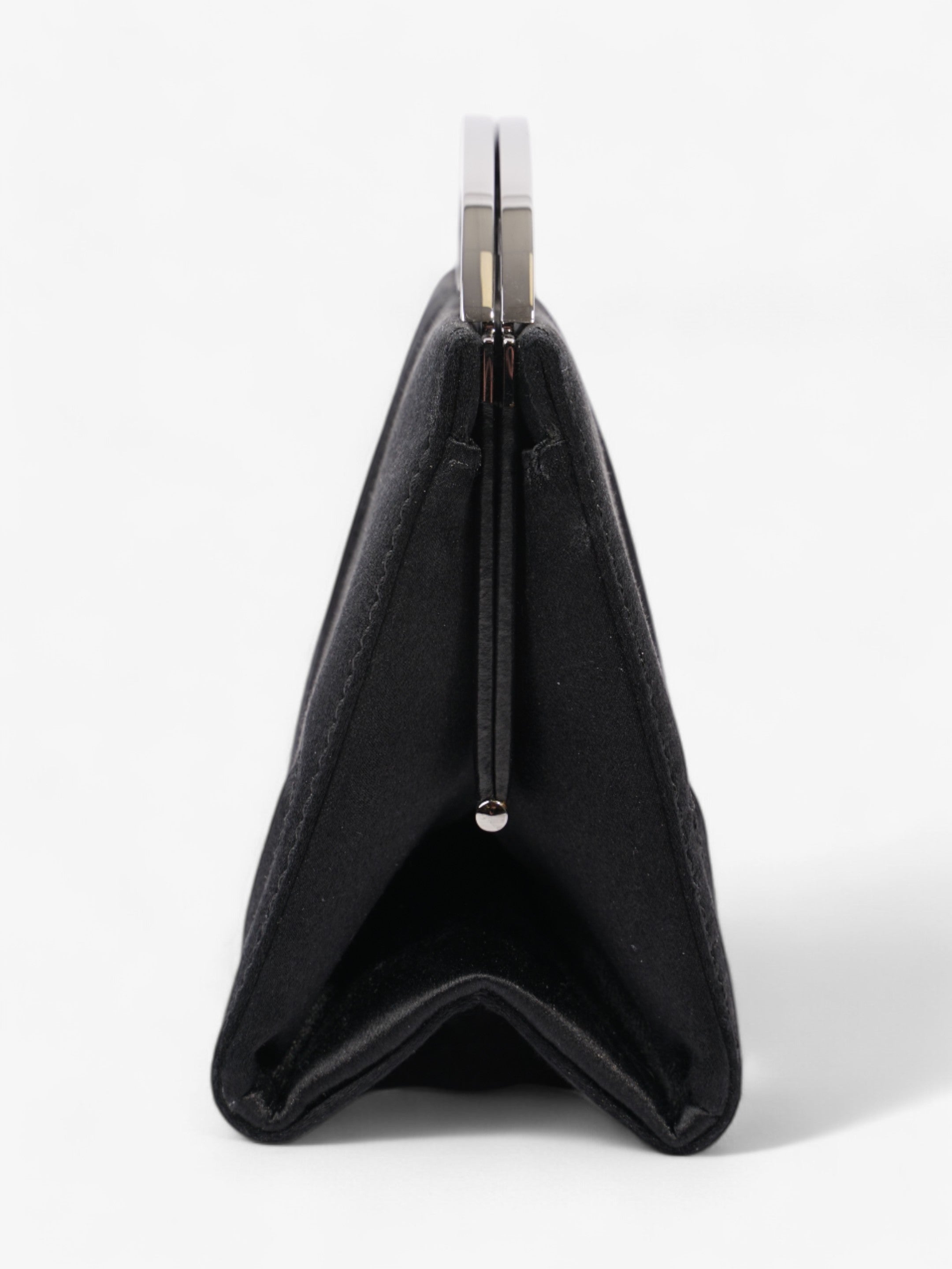 Chanel CC Clutch Black Satin