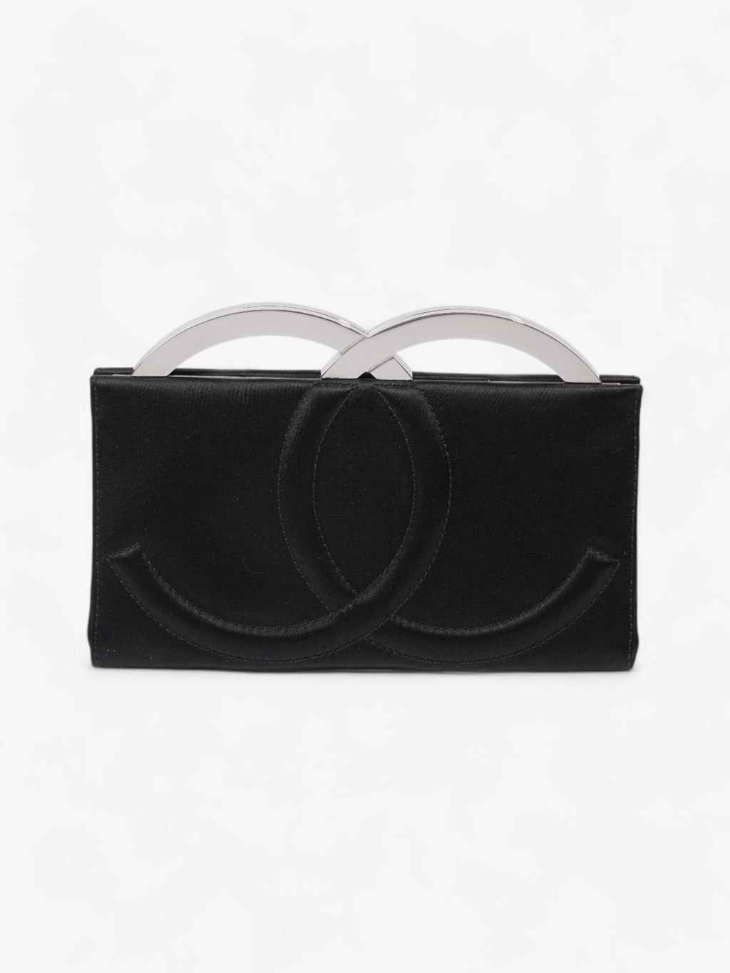 Chanel CC Clutch Black Satin