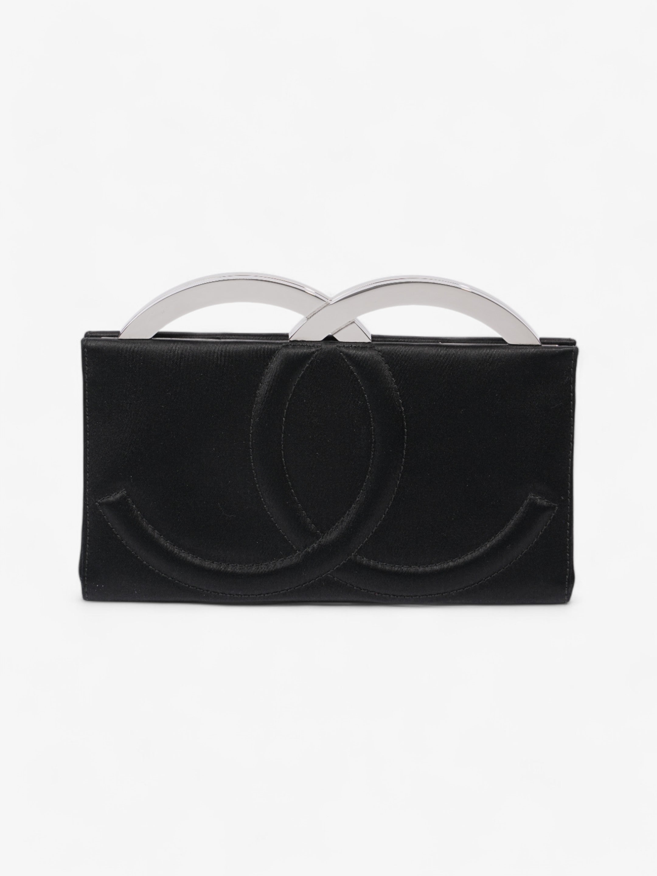 Chanel CC Clutch Black Satin