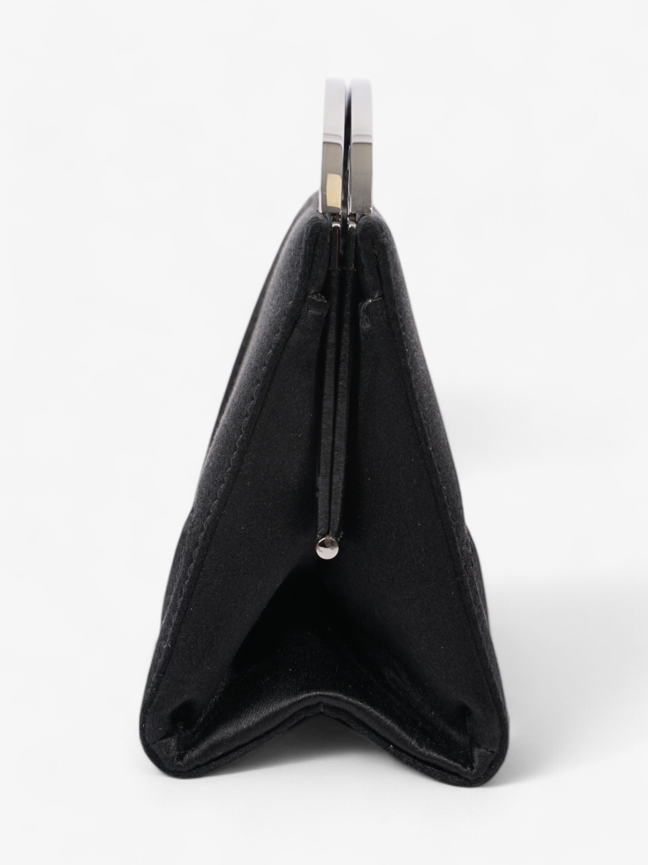 Chanel CC Clutch Black Satin