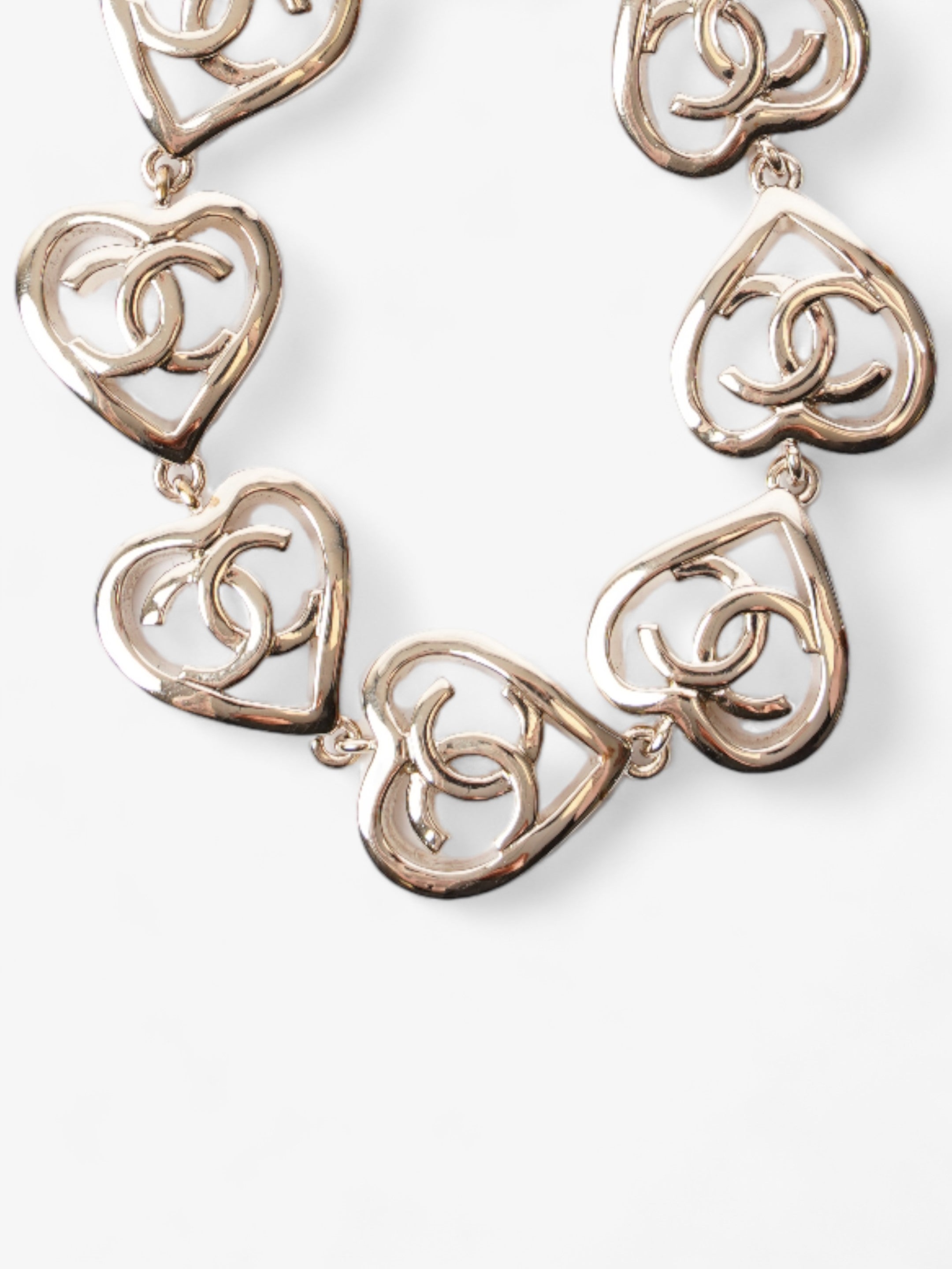 Chanel CC Heart Coco In Love Bracelet Light Gold Base Metal