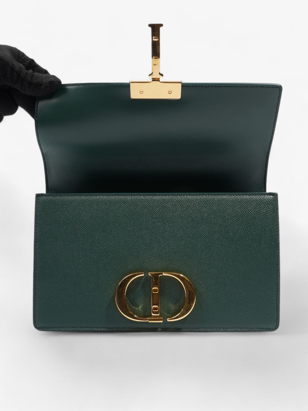 Christian Dior 30 Montaigne Green Calfskin Leather