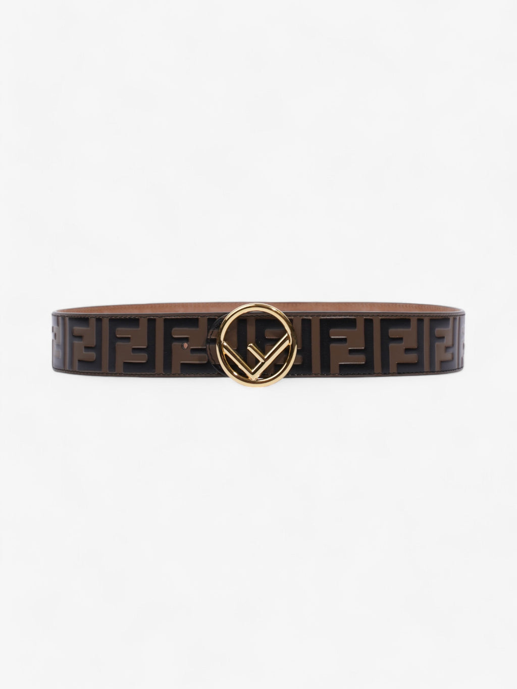 Fendi F is Fendi Belt Black / Brown Leather 85cm / 34"