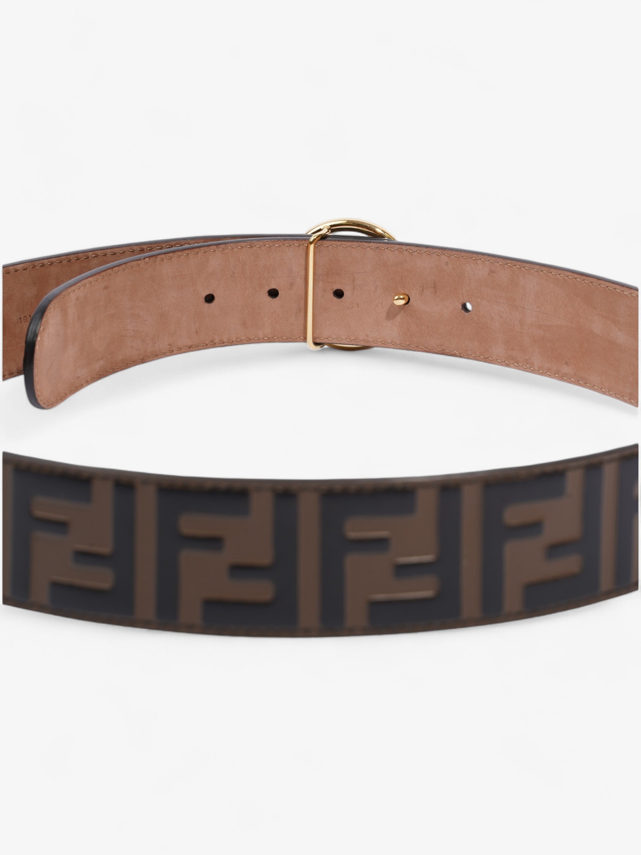 Fendi F is Fendi Belt Black / Brown Leather 85cm / 34"