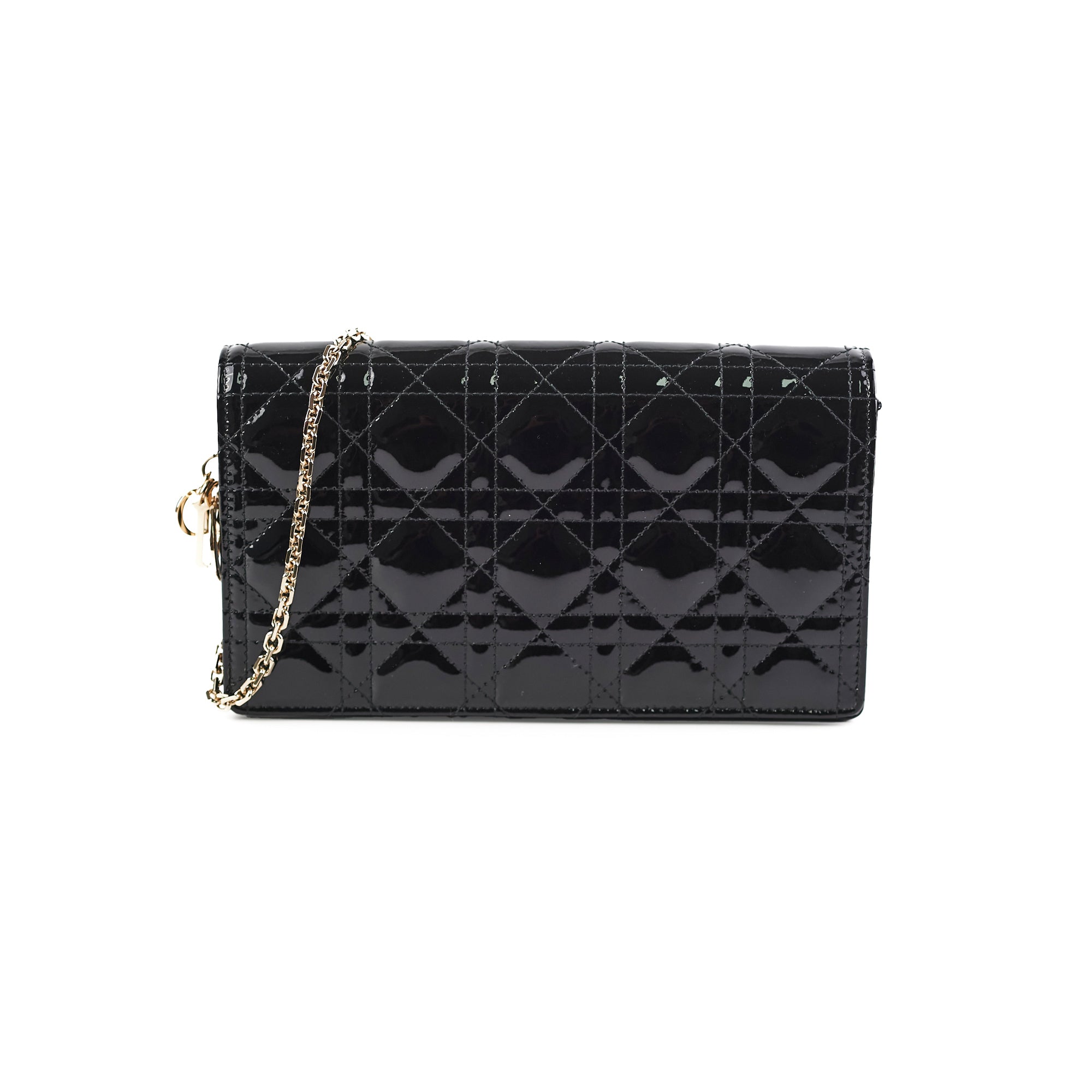 ITEM 2 - Dior Pouch Cannage WOC Wallet On Chain Clutch Black