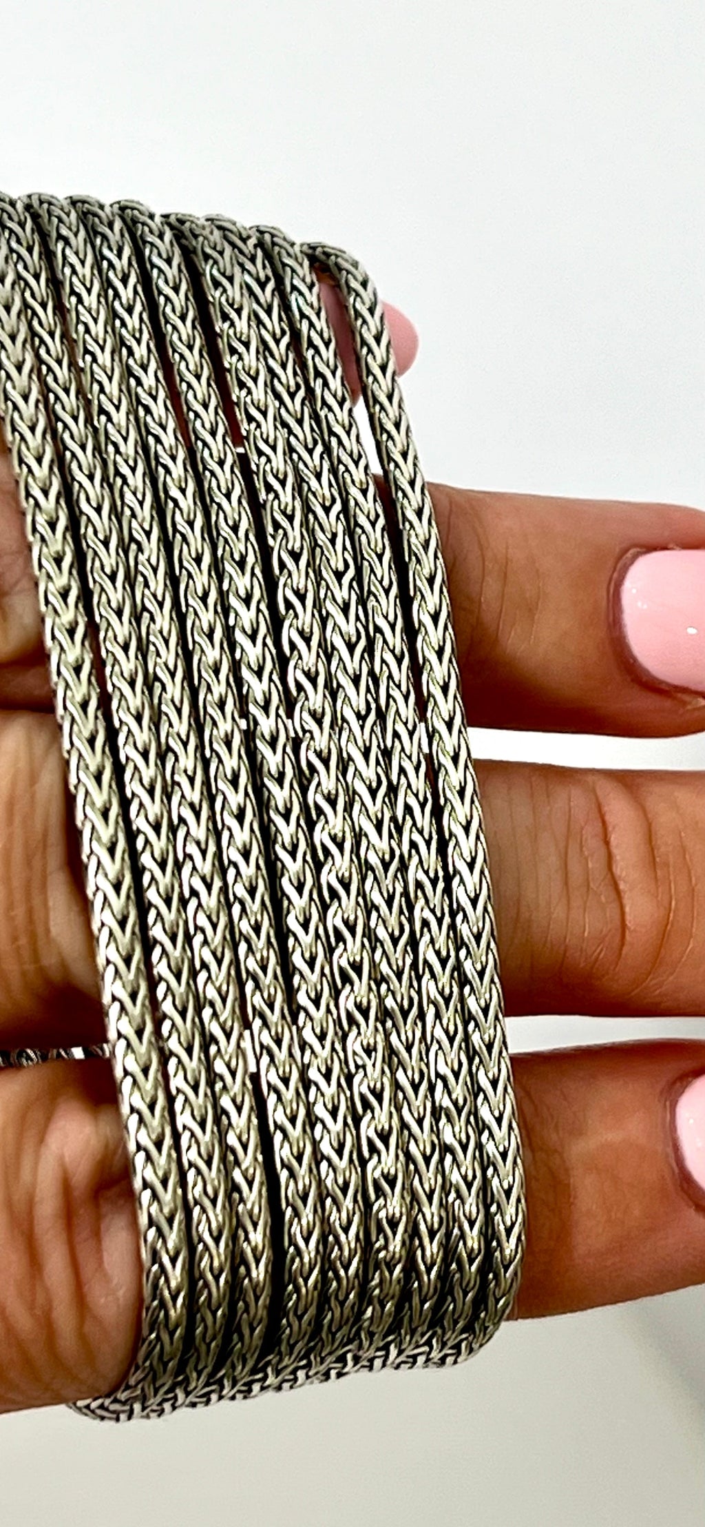 JOHN HARDY BLACK SAPPHIRE MULTI STRAND STERLING SILVER BRACELET