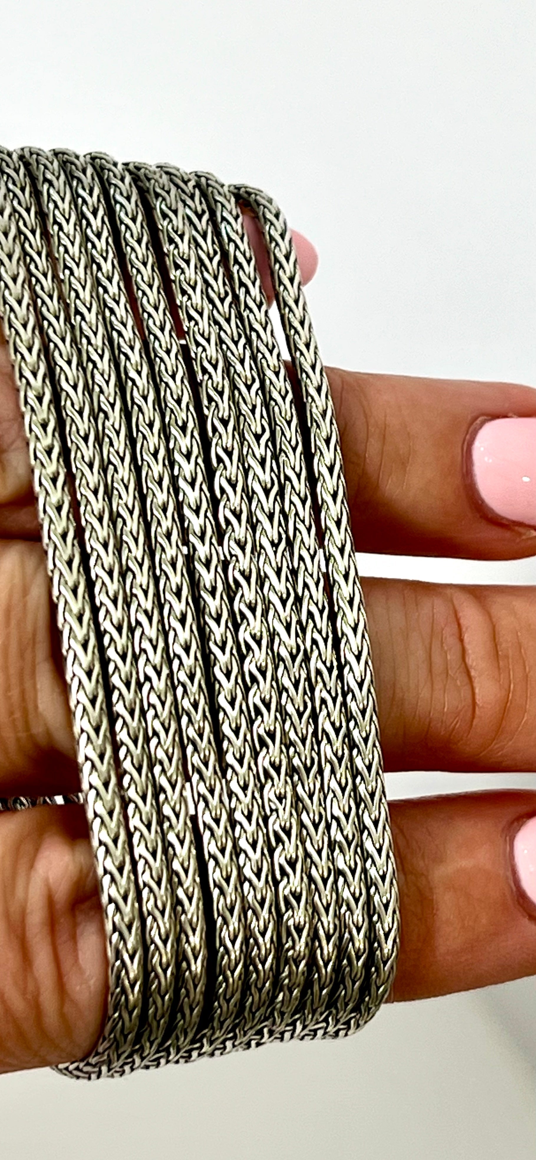 JOHN HARDY BLACK SAPPHIRE MULTI STRAND STERLING SILVER BRACELET