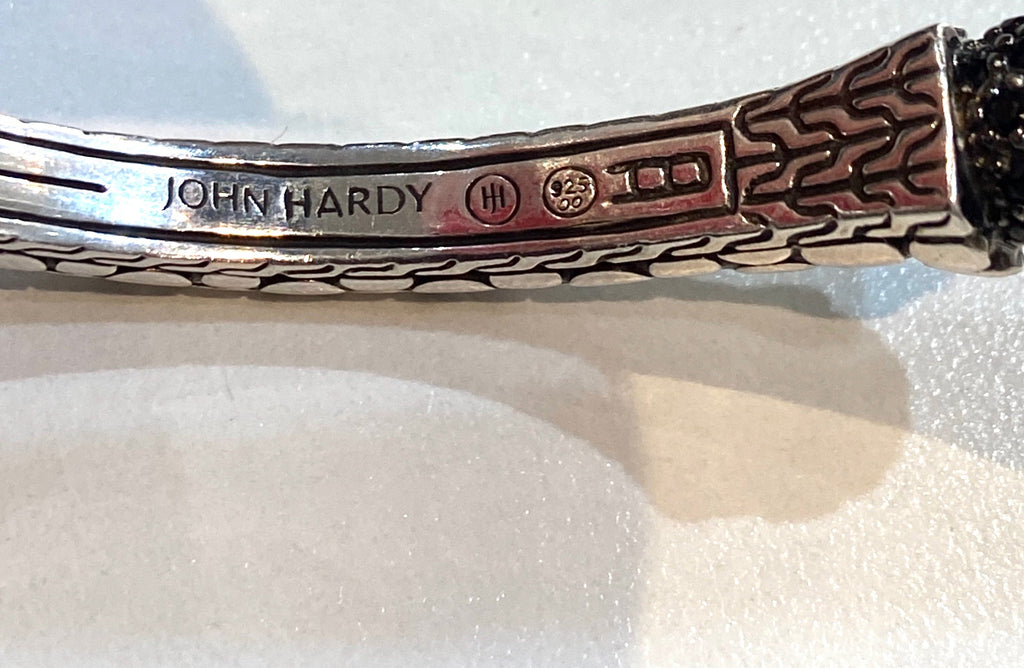 JOHN HARDY SAPPHIRE SPINAL DOT KICK CUFF BRACELET