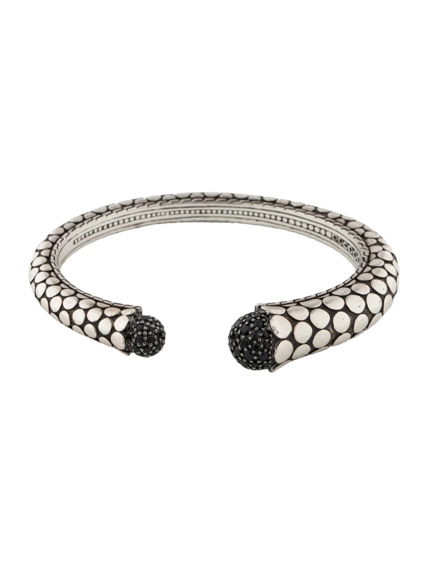 JOHN HARDY SAPPHIRE SPINAL DOT KICK CUFF BRACELET