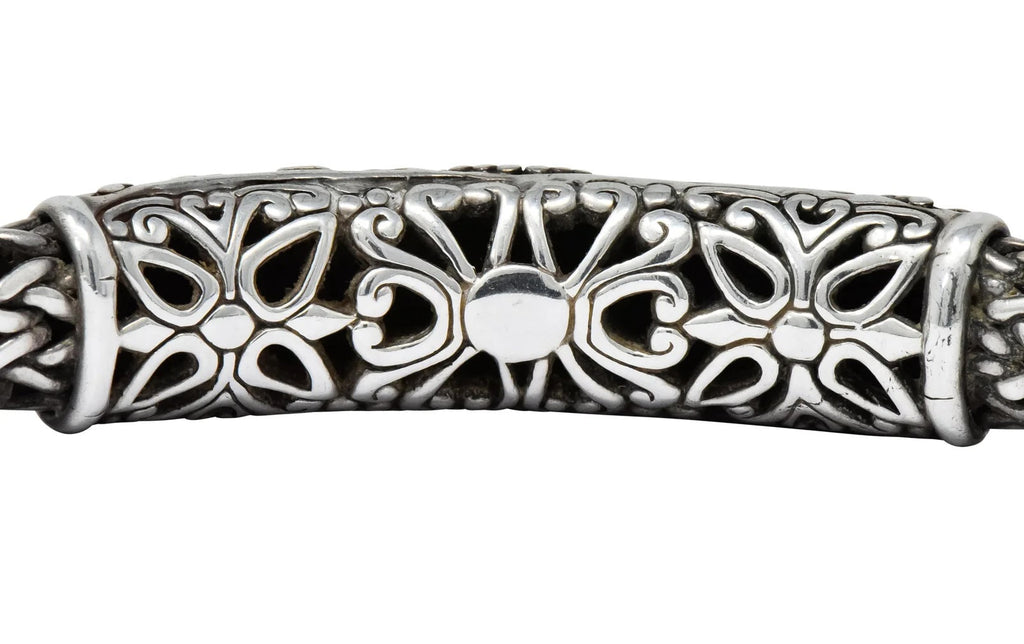JOHN HARDY STERLING SILVER 18K GOLD DOT STATION BRACELET