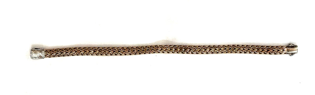 JOHN HARDY ICON REVERSIBLE STERLING SILVER AND 18K YELLOW GOLD BRACELET