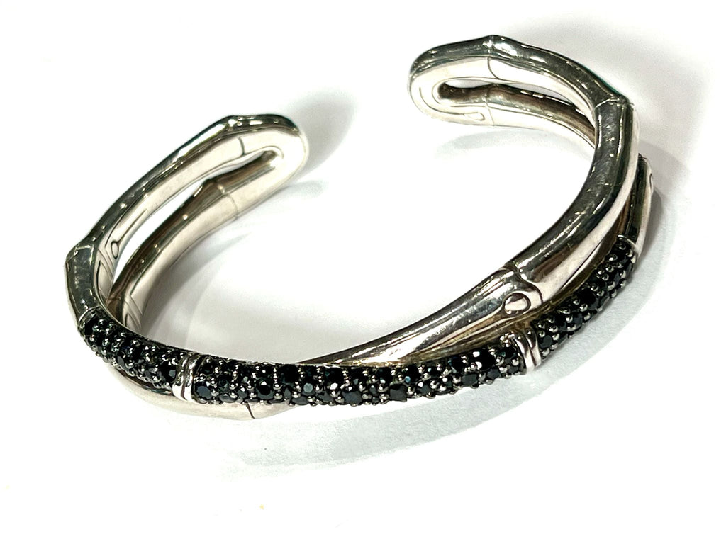 JOHN HARDY STERLING .925 NATURAL BLACK SAPPHIRE BRACELET