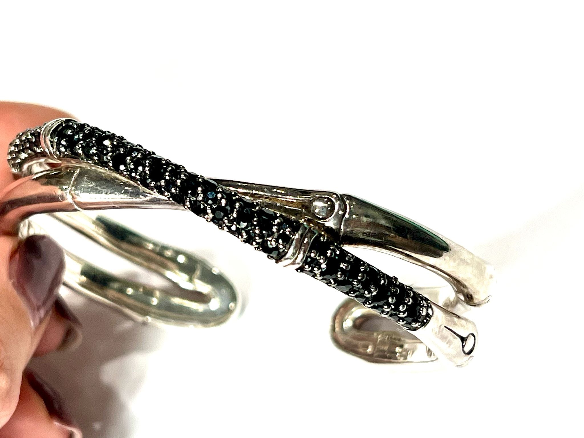 JOHN HARDY STERLING .925 NATURAL BLACK SAPPHIRE BRACELET
