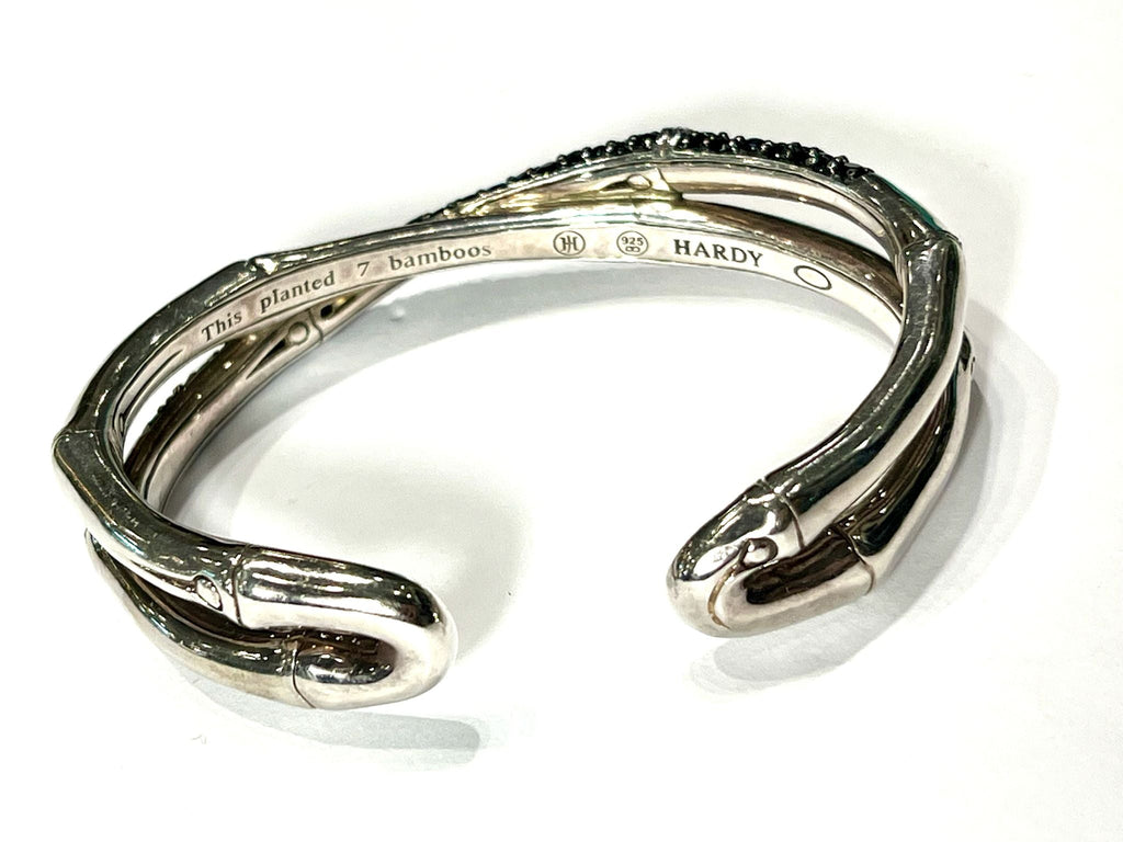 JOHN HARDY STERLING .925 NATURAL BLACK SAPPHIRE BRACELET