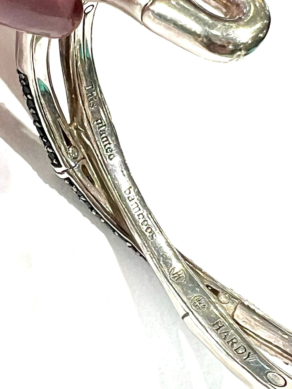 JOHN HARDY STERLING .925 NATURAL BLACK SAPPHIRE BRACELET