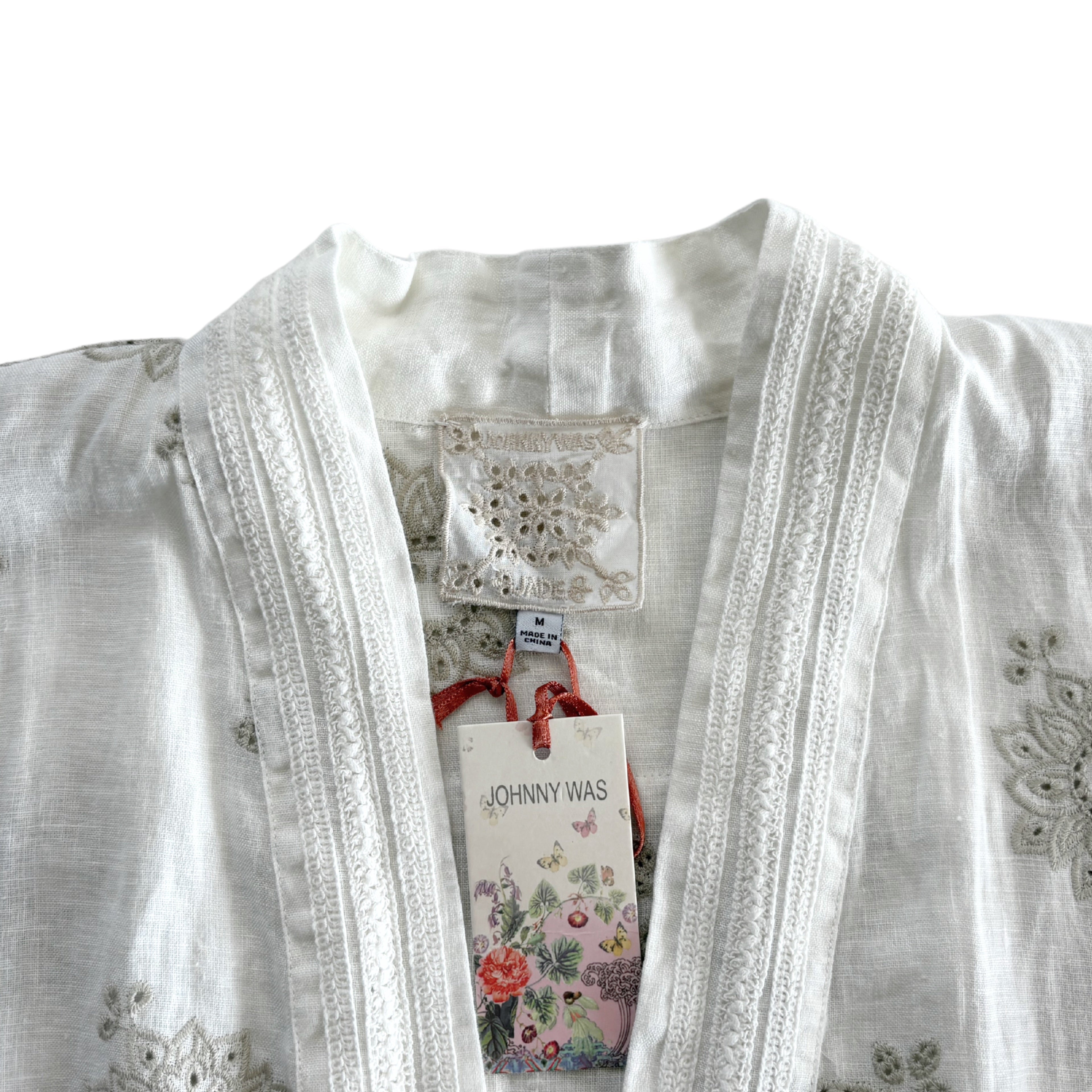 Johnny Was Embroidered Kimono - Women's M