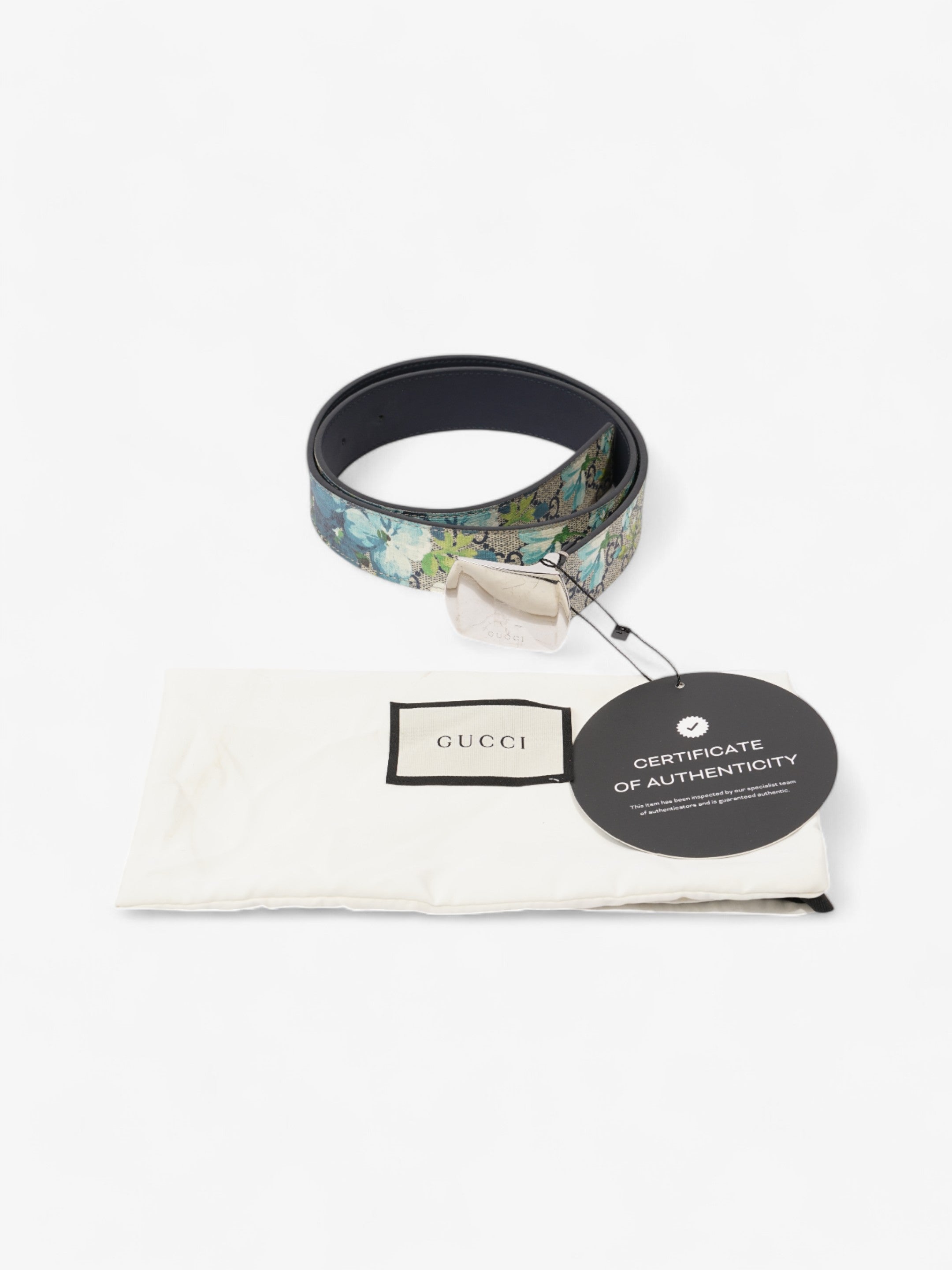 Gucci Blooms Belt GG Supreme / Blue Canvas 85cm / 34"