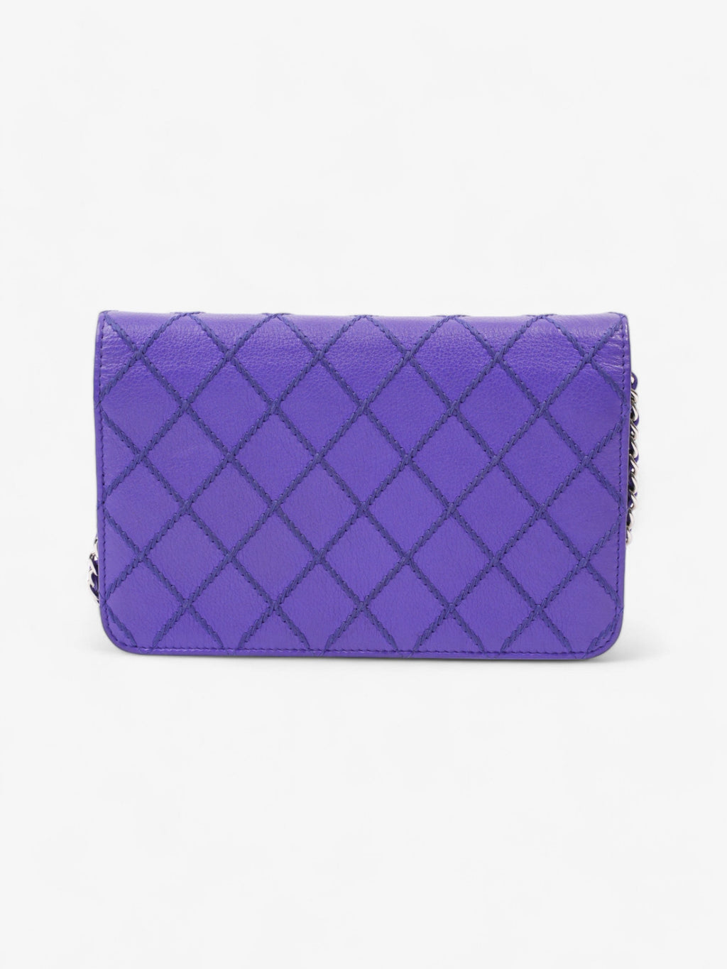 Chanel CC Fancy Wallet On Chain Cobalt Blue Calfskin Leather