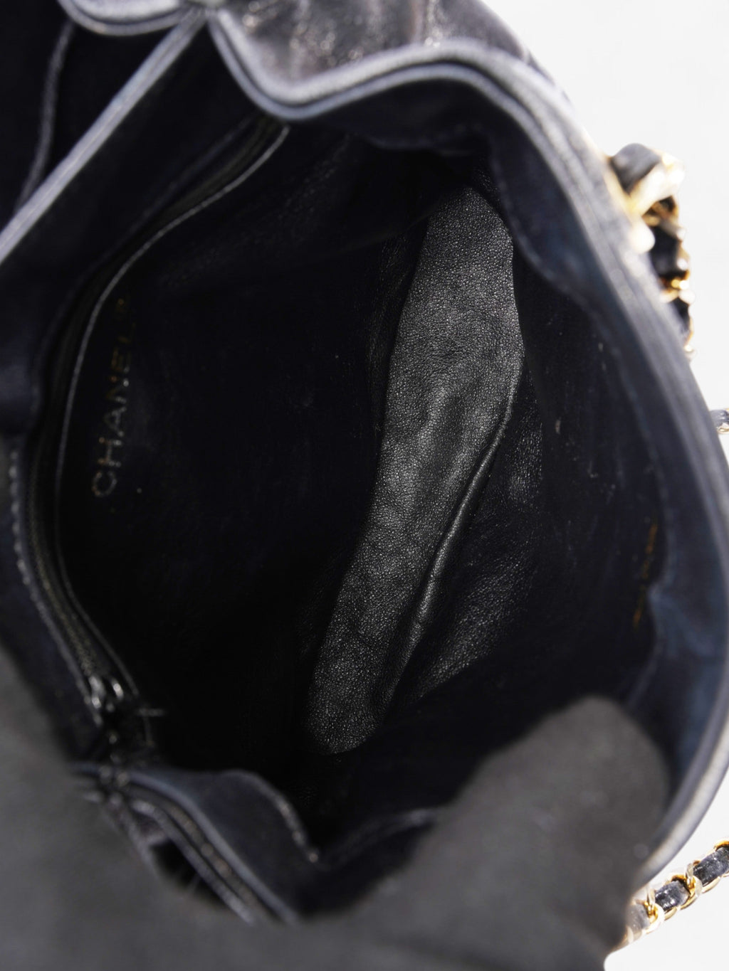 Chanel Classic Flap Tassel Black Lambskin Leather