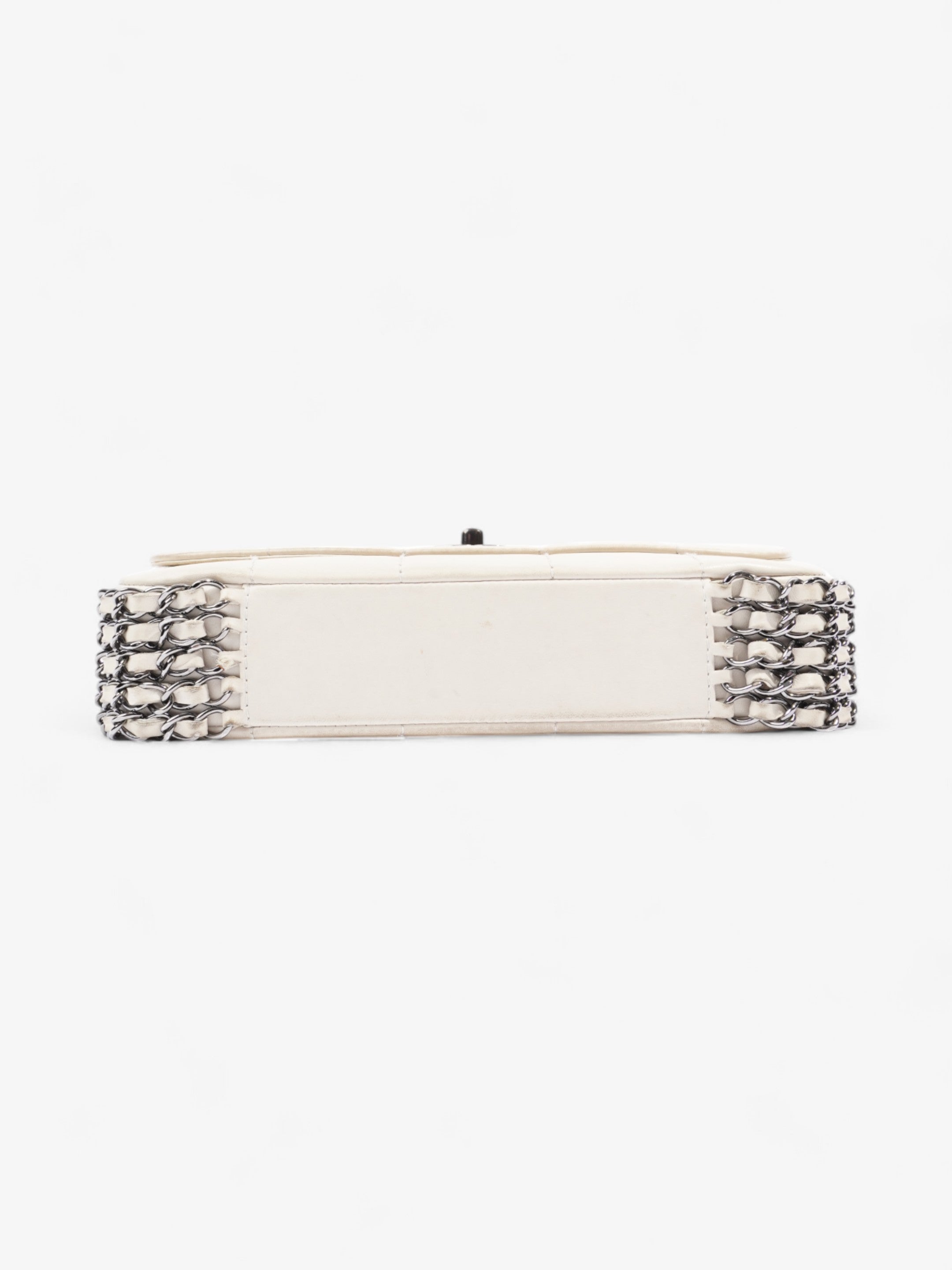 Chanel Chocolate Bar 5 Chain Bag Cream Lambskin Leather