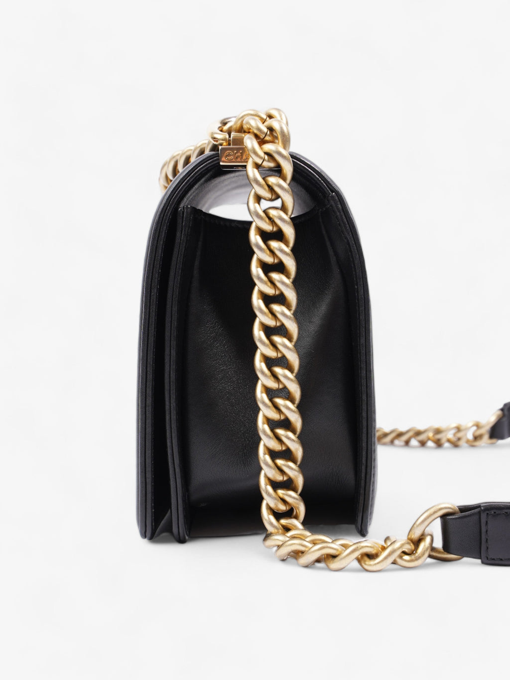Chanel Boy Black Calfskin Leather Medium
