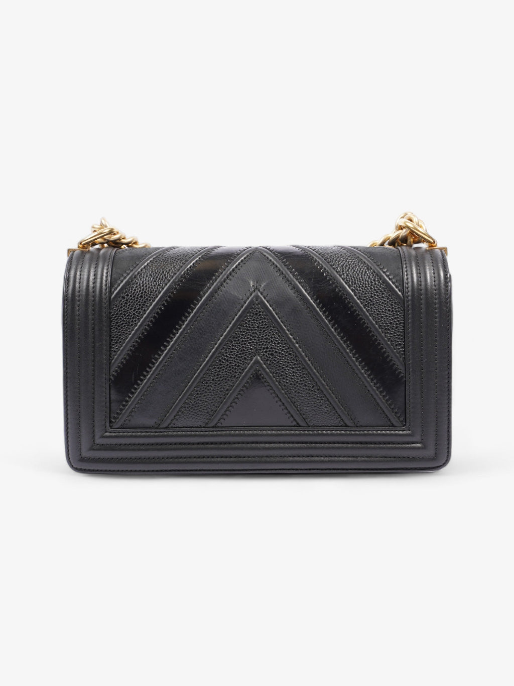 Chanel Boy Black Calfskin Leather Medium