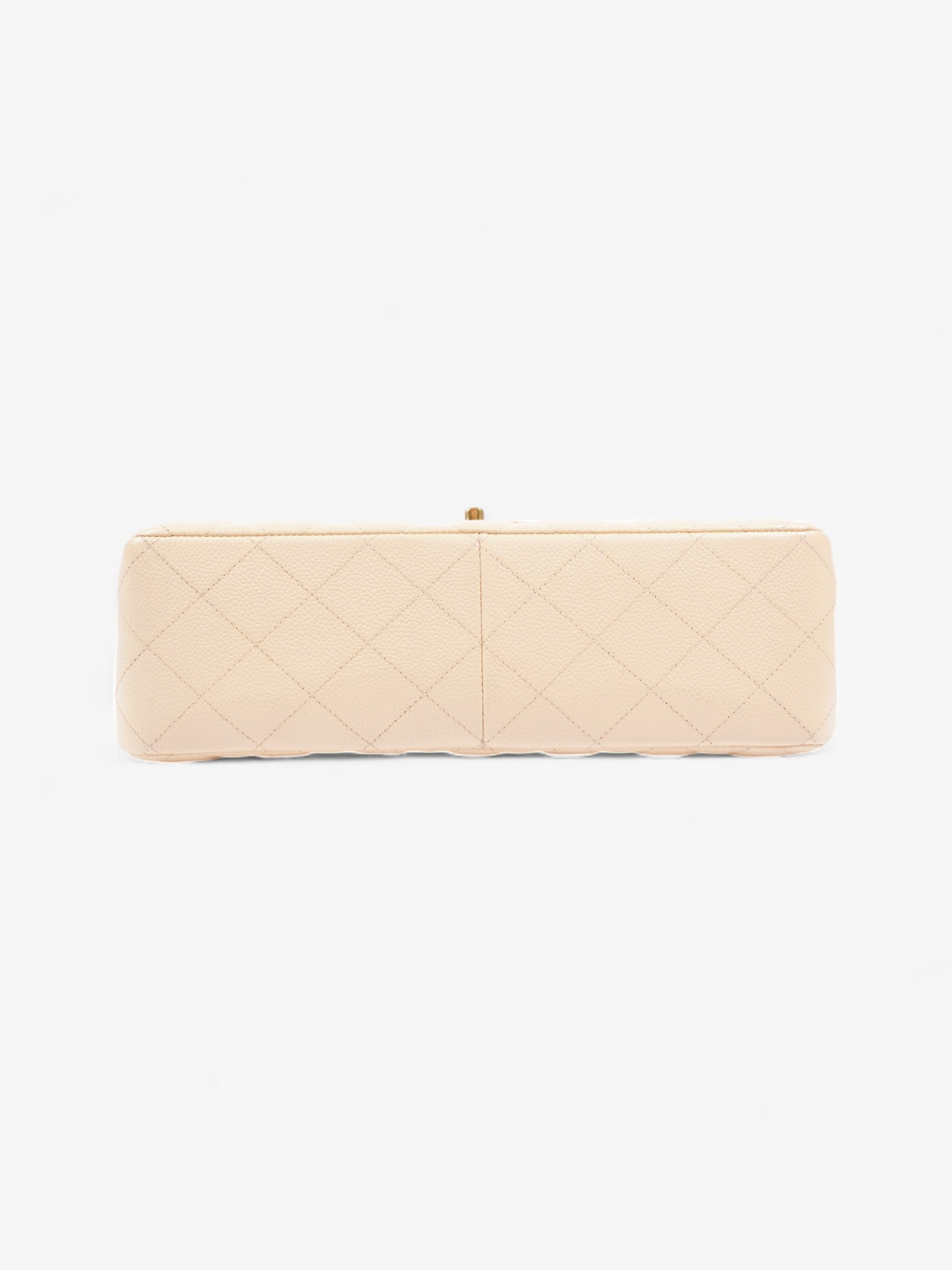 Chanel Classic Flap Beige Caviar Leather Jumbo