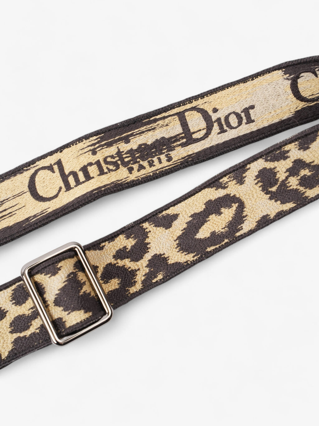 Christian Dior Animal Print Bag Strap Beige / Black Canvas
