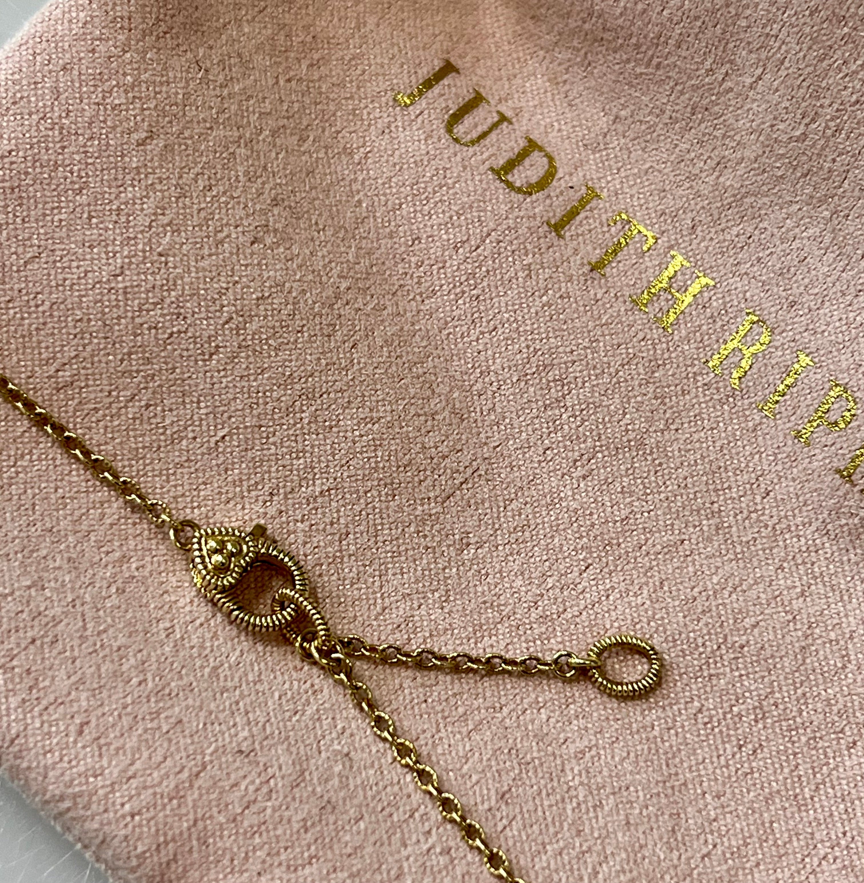 JUDITH RIPKA 14K GOLD GEMSTONES DIAMONDS BAR NECKLACE