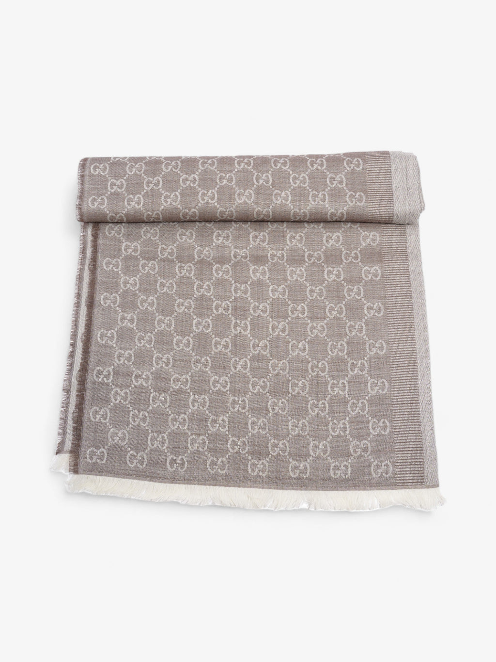 Gucci Beige Gucci scarf Grey GG Supreme Wool