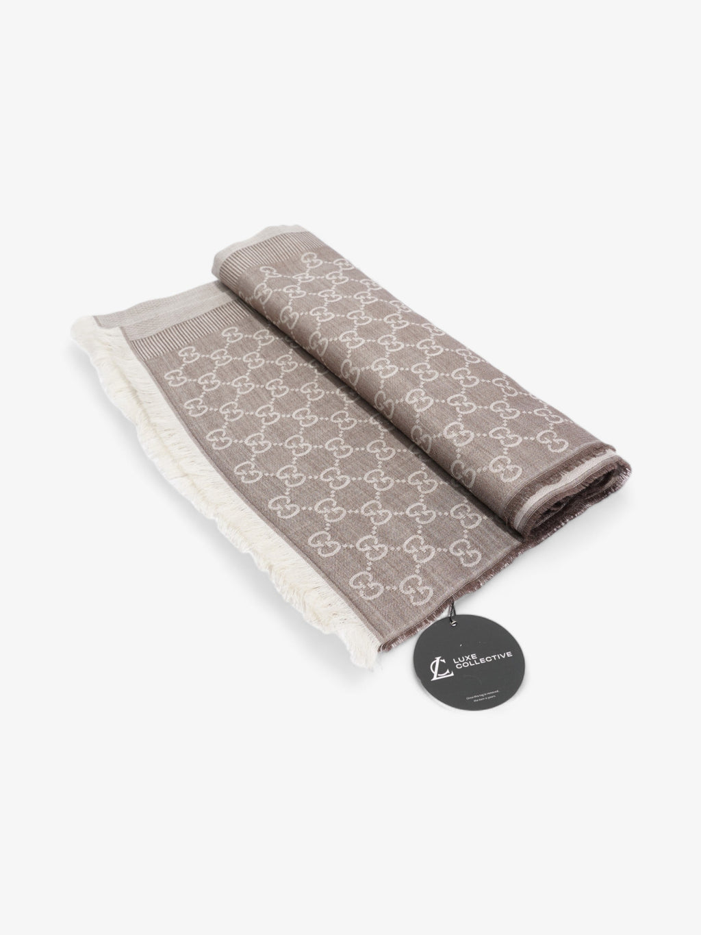 Gucci Beige Gucci scarf Grey GG Supreme Wool