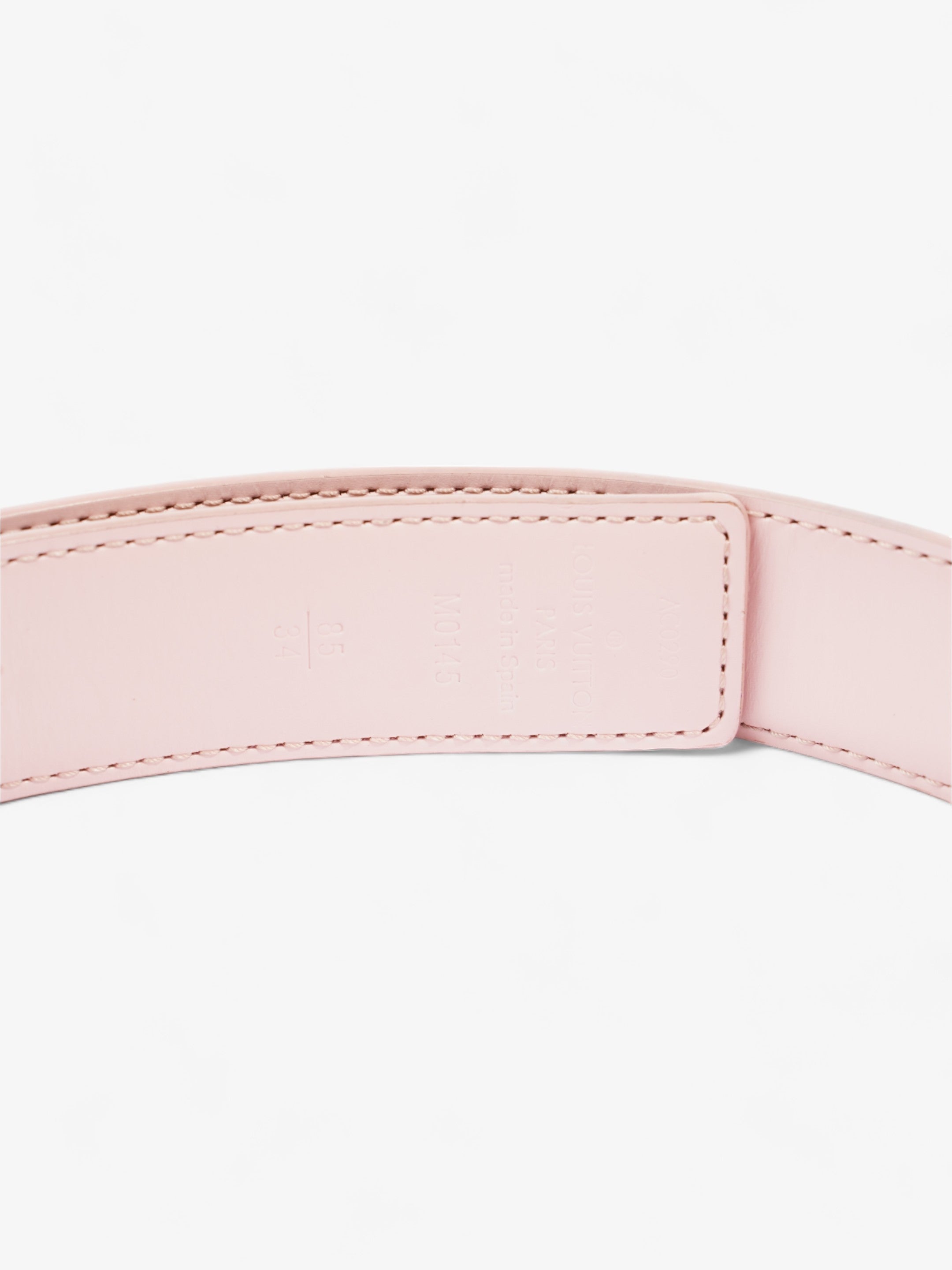 Louis Vuitton LV Initials Reversible Belt Damier Ebene / Pink Coated Canvas 85cm 34"