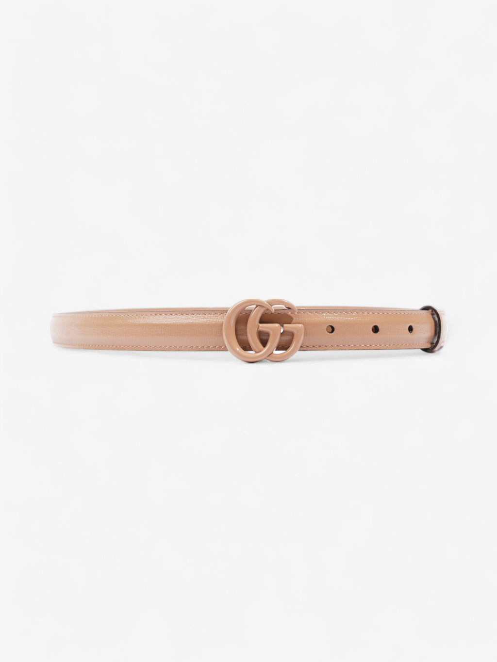 Gucci GG Marmont Thin Belt Beige Leather 95cm 38mm