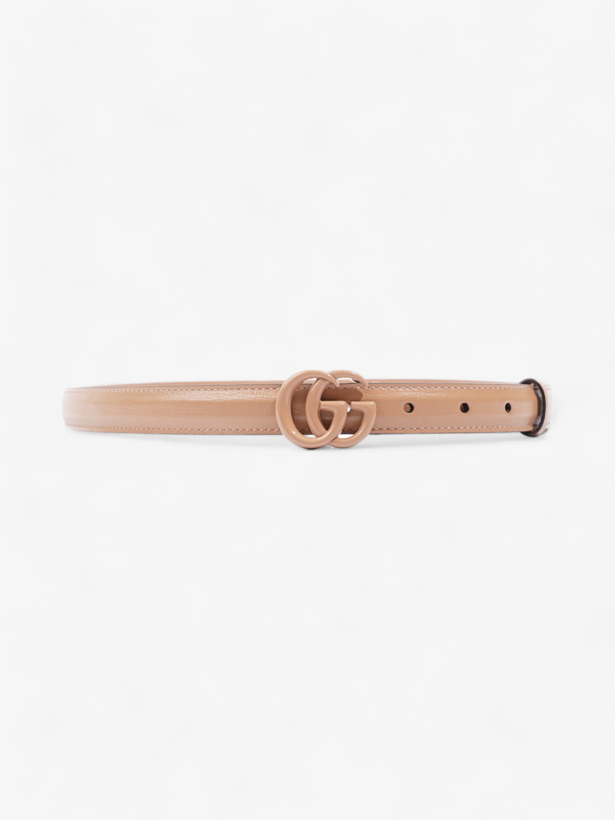 Gucci GG Marmont Thin Belt Beige Leather 95cm 38mm