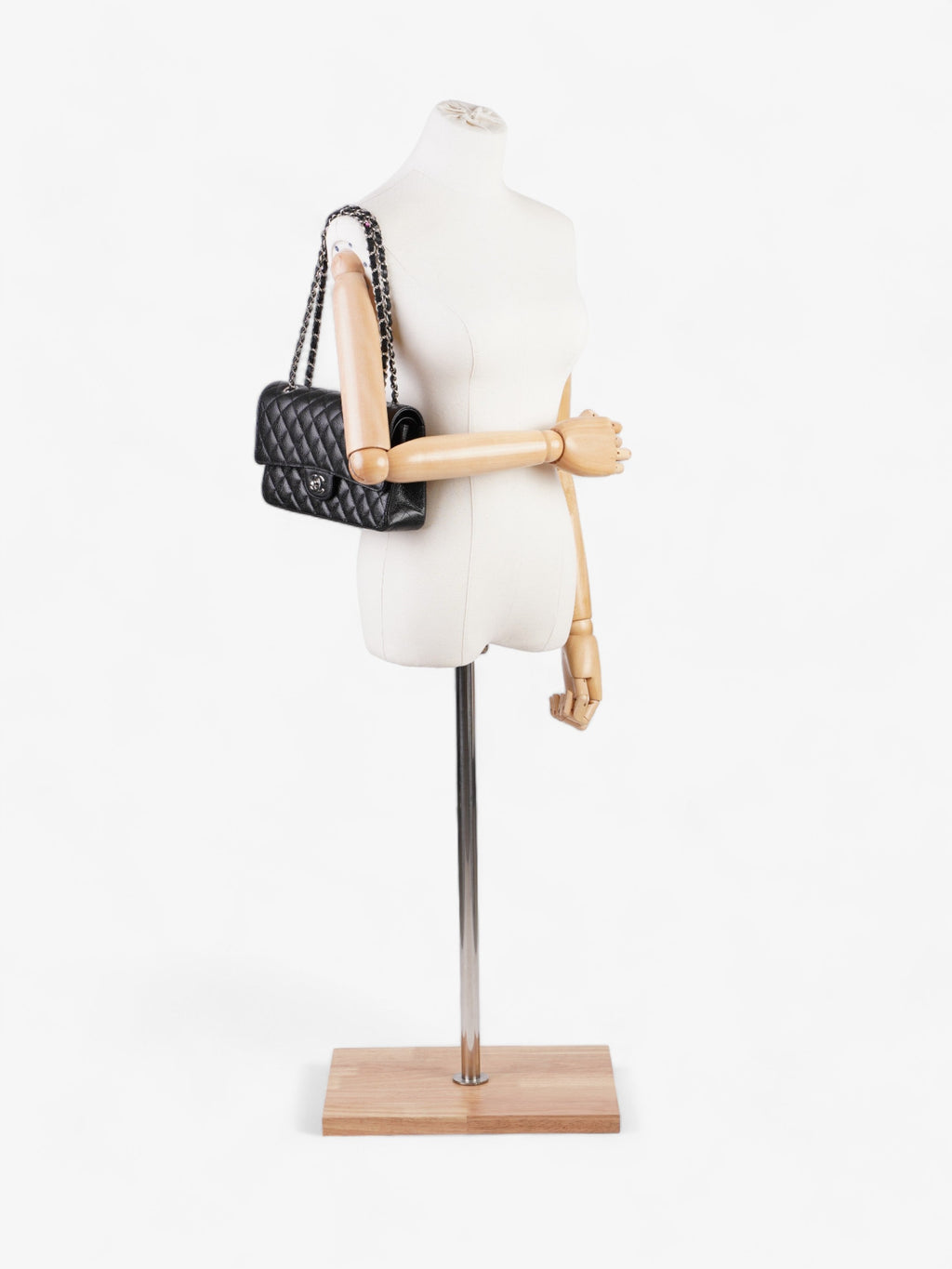 Chanel Classic Double Flap Black Caviar Leather Medium