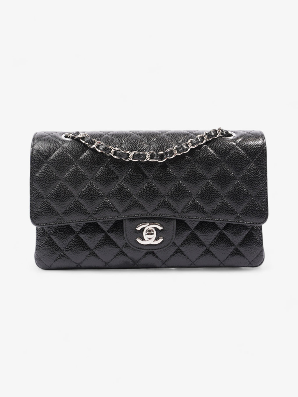 Chanel Classic Double Flap Black Caviar Leather Medium