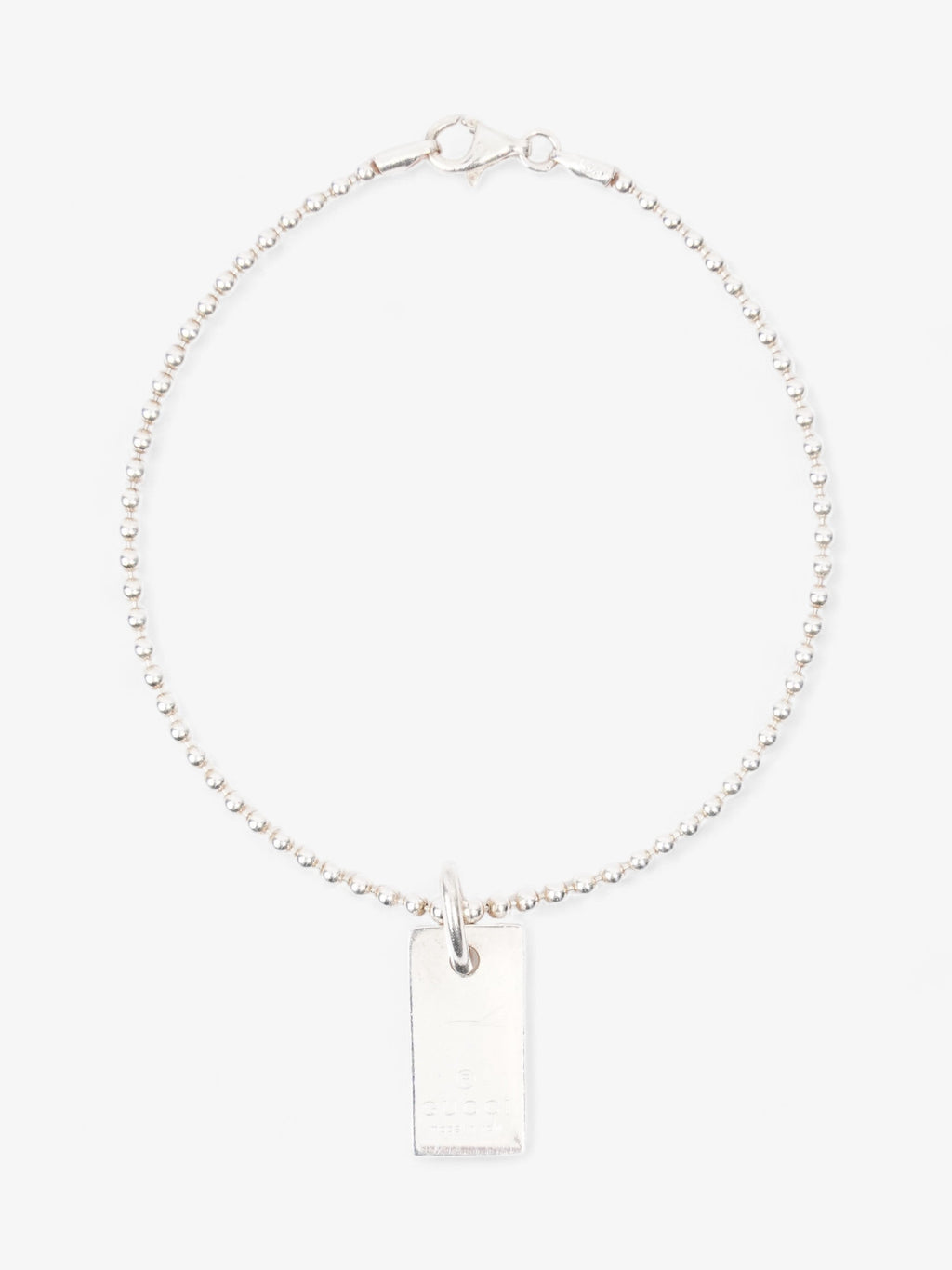 Gucci Tag Bracelet Silver Silver Sterling