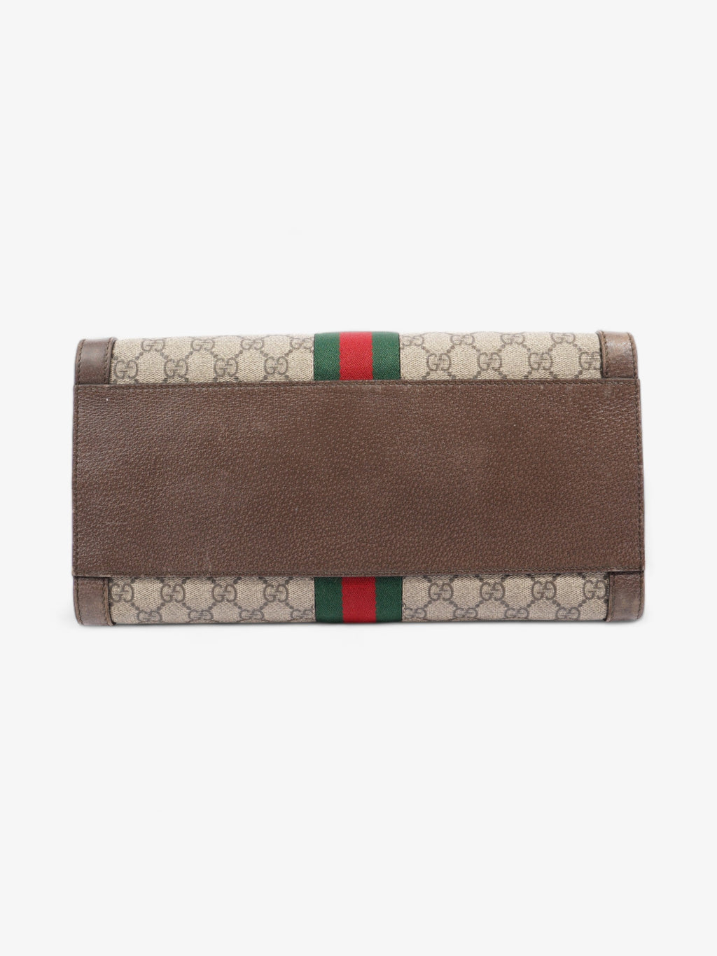 Gucci Ophidia GG Beige And Ebony GG Supreme / Brown / Gucci Stripe Coated Canvas Medium