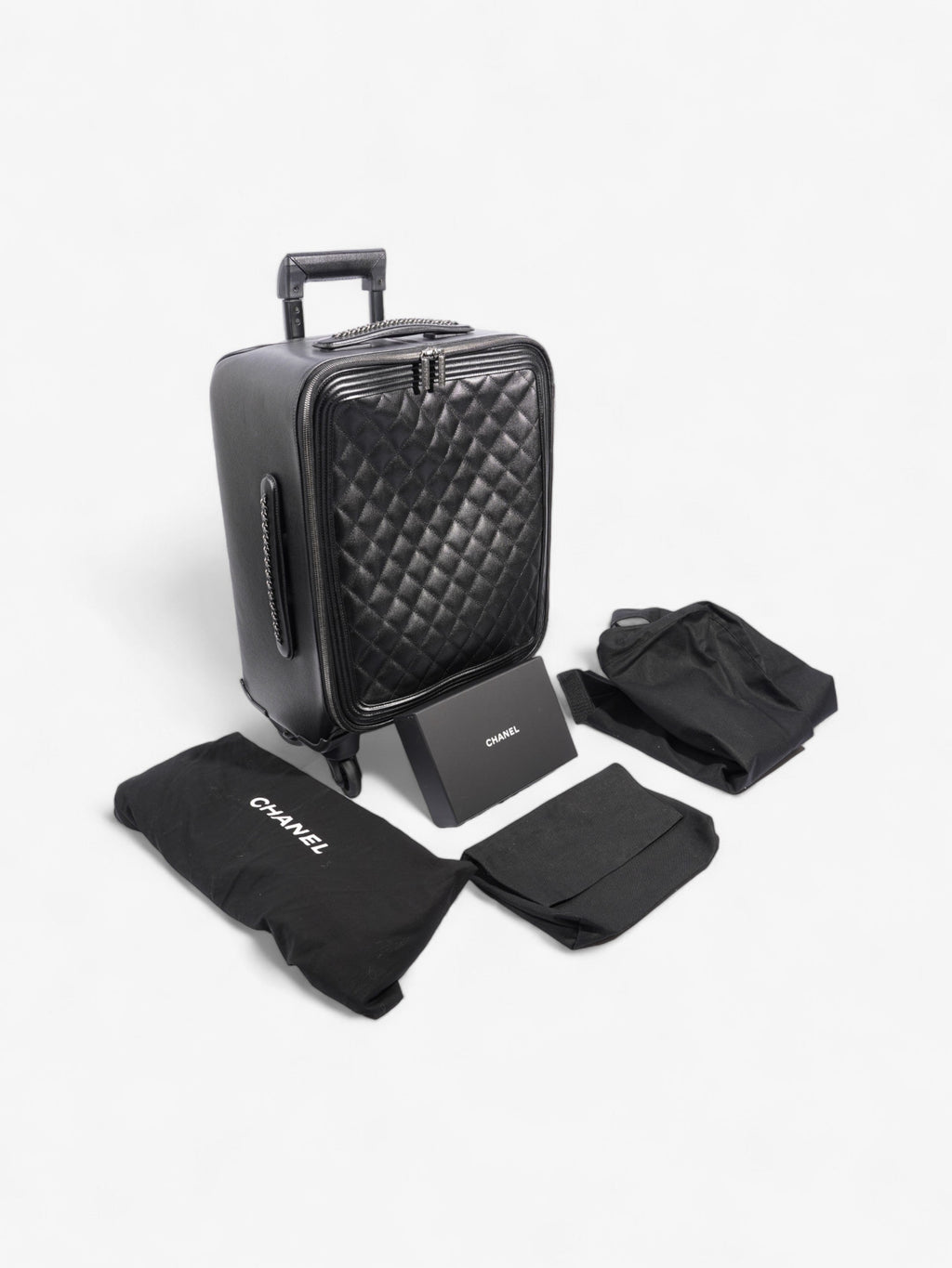 Chanel Caviar Quilted Cabin Bag Black Caviar Leather