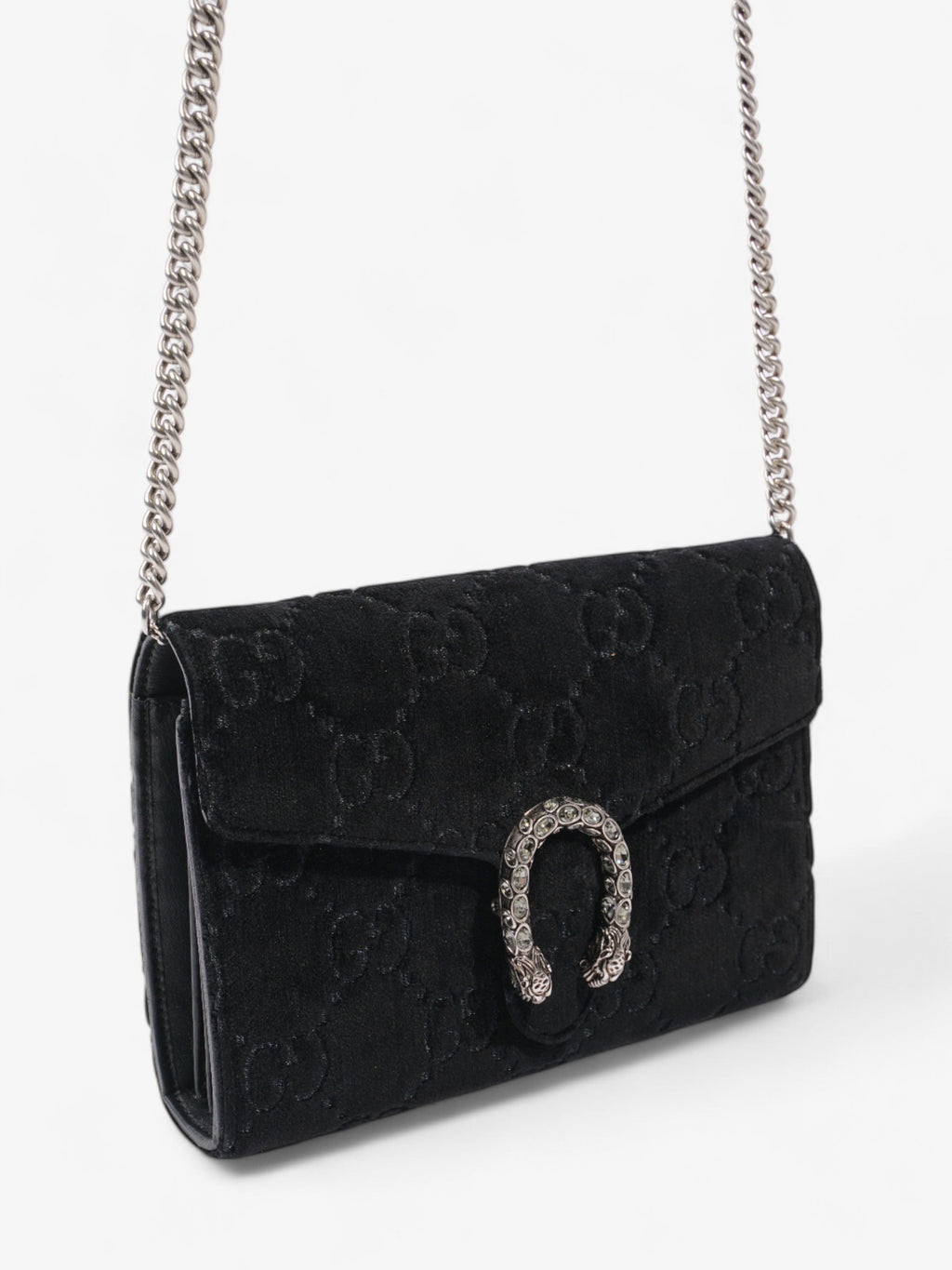 Gucci Dionysus Chain Wallet Black Velvet