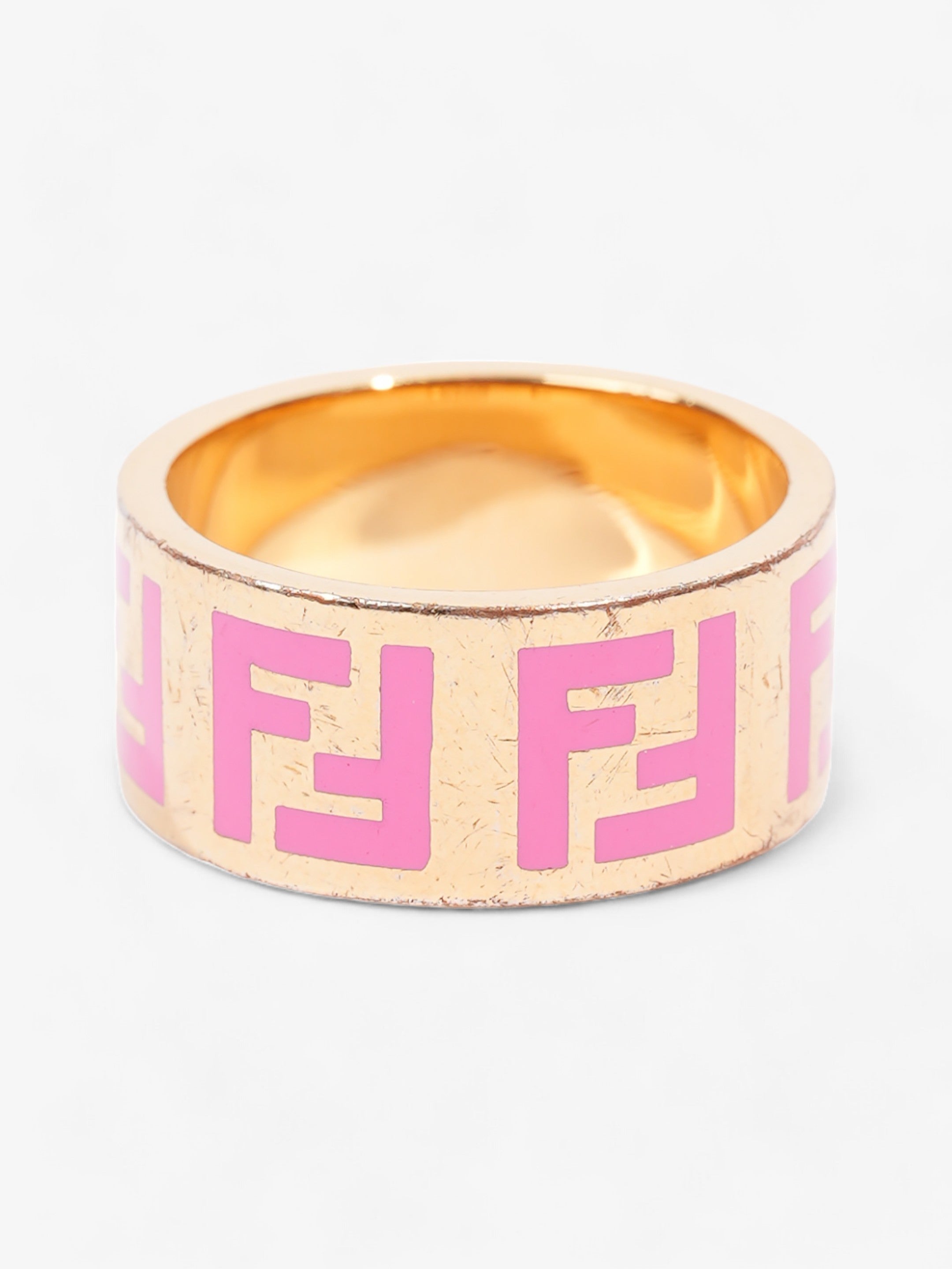 Fendi Forever Fendi Ring Gold / Pink Base Metal Large (58mm)